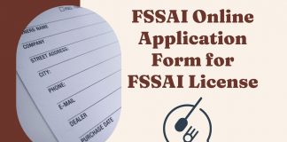 FSSAI Online Application Form for FSSAI License